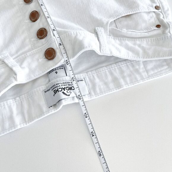 Jordache Womens Classic Raw Hem High Rise Ankle Straight Jeans White Size 6 - Picture 7 of 10